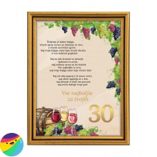 Voščilo za 30 let - Vino